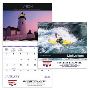 Motivations Wall Calendar - Spiral